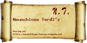 Neuschloss Teréz névjegykártya